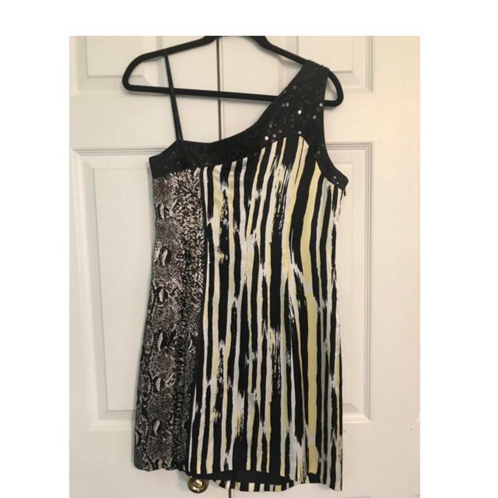 Animal Print One-Shoulder Dress